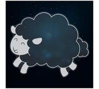 Azeeda Extra Large 720mm 'Cute Woolly Sheep' Clear Static Window Cling Sticker/Decal (White) (WC00159661)
