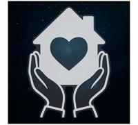 Azeeda Extra Large 720mm 'Home is Where The Heart is' Clear Static Window Cling Sticker/Decal (White) (WC00160562)