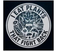 Azeeda Extra Large 720mm 'I Eat Plants That Fight Back' Clear Static Window Cling Sticker/Decal (White) (WC00159038)