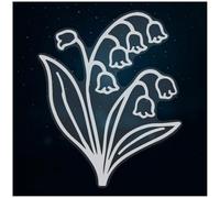 Azeeda Extra Large 720mm 'Lily of The Valley Flower' Clear Static Window Cling Sticker/Decal (White) (WC00160159)