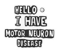 Azeeda Extra Large 720mm 'Motor Neuron Disease' Clear Static Window Cling Sticker/Decal (Black) (WC00142941)