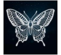 Azeeda Extra Large 720mm 'Open Winged Butterfly' Clear Static Window Cling Sticker/Decal (White) (WC00156592)