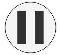 Azeeda Extra Large 720mm 'Pause Button' Clear Static Window Cling Sticker/Decal (Black) (WC00154728)