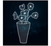 Azeeda Extra Large 720mm 'Poppies in A Vase' Clear Static Window Cling Sticker/Decal (White) (WC00140757)