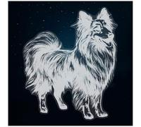 Azeeda Extra Large 720mm 'Shetland Sheepdog Standing' Clear Static Window Cling Sticker/Decal (White) (WC00157387)