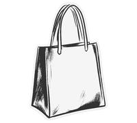 Azeeda Extra Large 720mm 'Shopping Bag' Clear Static Window Cling Sticker/Decal (Black) (WC00158600)