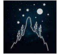 Azeeda Extra Large 720mm 'Stars Above The Mountain' Clear Static Window Cling Sticker/Decal (White) (WC00170454)