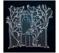 Azeeda Extra Large 720mm 'The Crow King' Clear Static Window Cling Sticker/Decal (White) (WC00158195)