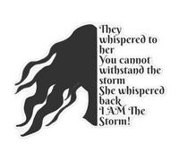 Azeeda Extra Large 720mm 'They Whispered to Her' Clear Static Window Cling Sticker/Decal (Black) (WC00156501)