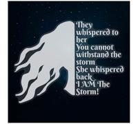 Azeeda Extra Large 720mm 'They Whispered to Her' Clear Static Window Cling Sticker/Decal (White) (WC00156502)