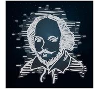 Azeeda Extra Large 720mm 'William Shakespeare' Clear Static Window Cling Sticker/Decal (White) (WC00147529)