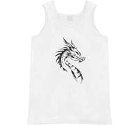 Azeeda Extra Large 'Japanese Dragon Portrait' Adult Vest/Tank Top (AV00165630) White