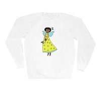 Azeeda Extra Large 'Mistletoe Angel' Adult Sweatshirt/Sweater/Jumper (SW00176408) White