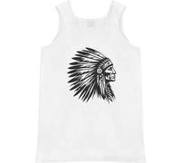 Azeeda Extra Large 'Native American Indian Chief' Adult Vest/Tank Top (AV00151390) White