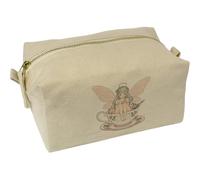 Azeeda 'Fairy Resting in a Teacup' Canvas Wash Bag/Makeup Case (CS00050743)