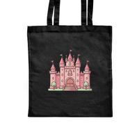 Azeeda 'Fairytale Castle' Shopping Tote Bag - Black (ZB00036183)