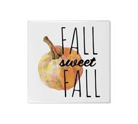 Azeeda 'Fall Sweet Fall Phrase Design with Pumpkin' 108mm Square Ceramic Tile (TD00037169)
