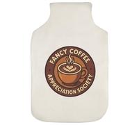 Azeeda 'Fancy Coffee Appreciation Society' Hot Water Bottle Cover (HW00043950)