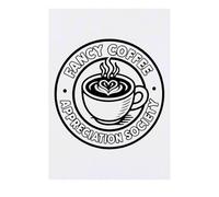 Azeeda 'Fancy Coffee Appreciation Society' Temporary Tattoo - Water Resistant, Skin-Safe, Non-Toxic Transfer (TO00090507)