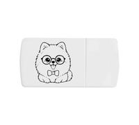 Azeeda 'Fancy Pomeranian Dog' Pill Box with Splitter (PI00045117)