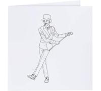 Azeeda 'Fancy Tap Dancer' Blank Greeting Card (GC00065345)