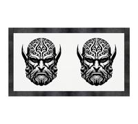 Azeeda 'Fantasy Demon Head' Pet Feeding Mat (PM00029660)