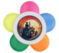 Azeeda 'Farmer At Sunset' Flower Shape Highlighter Pen (HL00041790)