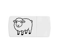 Azeeda 'Farmyard Sheep' Pill Box with Tablet Splitter (PI00041239)