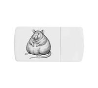 Azeeda 'Fat Rat Sitting' Pill Box with Splitter (PI00045033)
