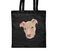 Azeeda 'Fawn Pit Bull Terrier' Classic Black Tote Shopper Bag (ZB00023849)