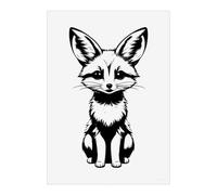 Azeeda 'Fennec Fox' Wall Art Poster Print - Unframed Artwork for Home Decor - A5 Portrait (PP00260938)