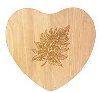 Azeeda 'Fern Leaf' Heart Shaped Chopping Board (WB00101563)