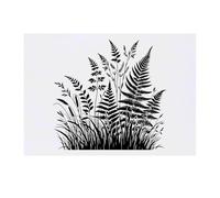 Azeeda 'Ferns With Grass Silhouette' Temporary Tattoo - Water Resistant, Skin-Safe, Non-Toxic Transfer (TO00089471)