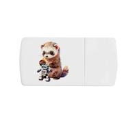 Azeeda 'Ferret Building Robot' Pill Box with Splitter (PI00046469)
