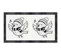 Azeeda 'Festive Singing Robin' Pet Feeding Mat (PM00032296)