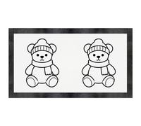 Azeeda 'Festive Teddy Bear' Pet Feeding Mat (PM00041554)