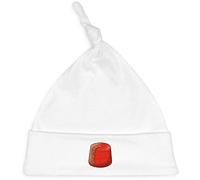 Azeeda 'Fez Hat' Knotted Baby Hat - White (BH00012720) | Soft Beanie for Newborns, Infants, Nursery Wear and Baby Gifts