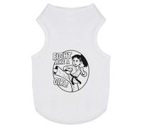 Azeeda 'Fight Like a Girl' Pet Dog/Cat T-Shirt, L (PT00161063)