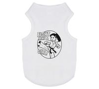Azeeda 'Fight Like a Girl' Pet Dog/Cat T-Shirt, XS (PT00161060)
