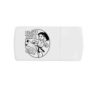 Azeeda 'Fight Like a Girl' Pill Box with Tablet Splitter (PI00036666)