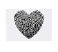 Azeeda 'Fingerprint Love Heart' Temporary Tattoo - Water Resistant, Skin-Safe, Non-Toxic Transfer (TO00095223)