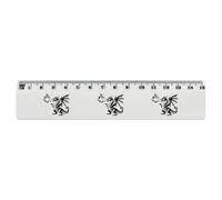 Azeeda 'Fire Breathing Dragon' 15cm (6 Inch) White Plastic Ruler (RL00107209)