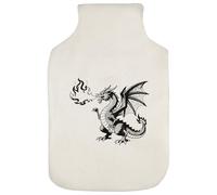Azeeda 'Fire Breathing Dragon' Hot Water Bottle Cover (HW00047342)