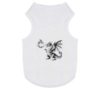 Azeeda 'Fire Breathing Dragon' Pet Dog/Cat T-Shirt, L (PT00177699)