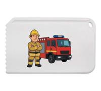 Azeeda 'Fire Engine & Firefighter' Plastic Ice Scraper (IC00046666)