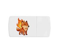 Azeeda 'Fire Wolf' Pill Box with Tablet Splitter (PI00042318)