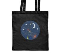 Azeeda 'Fireworks Display On A Moonlit Night ' Classic Black Tote Shopper Bag (ZB00023599)