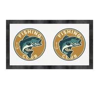 Azeeda 'Fishing Club Emblem' Pet Feeding Mat (PM00031375)