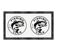Azeeda 'Fishing Club Emblem' Pet Feeding Mat (PM00031377)