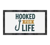 Azeeda 'Fishing Hooked For Life' Pet Feeding Mat (PM00031378)